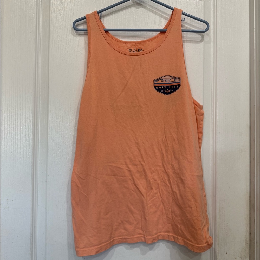Salt Life Vibrant Orange V-Neck Tee